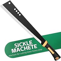 Vista 1 de Machete for Yard Work and Cutting Trees Heavy Duty Machetes Brush Clearing Sickle Knife with Cold Steel Blade, Hand Harvest Sickle for Weeding