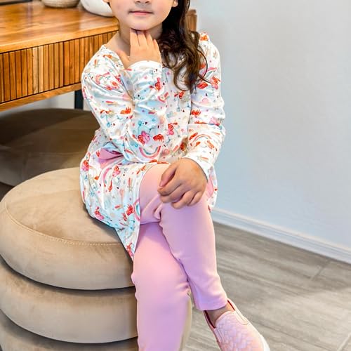 Image of Toddler Girls Long Sleeve Hi-Lo Tops Pant Outfit Fall Winter Clothes with Headband