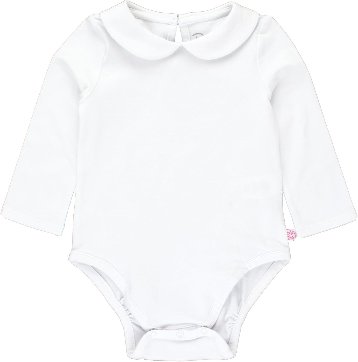 RuffleButts Baby/Toddler Girls Peter Pan Collar Bodysuit One Piece Outfit