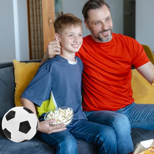 Plüsch Fußball Spielzeug, 25cm Fußball Plüschtier Spielzeug,3D Fußball Plüsch Smiley Fußball für Heimdekoration,für Kinderzimmer Dekoration Fußball Liebhaber