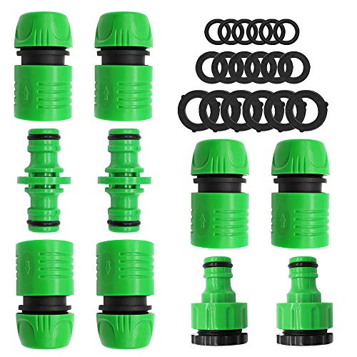 Preisvergleich Produktbild YGSAT 10 Stück Schlauchadapter zum Schlauchverbinder Gartenschlauch Verbindungsstück Kit für Gartenschlauch Rohr Verbinden mit Dichtung