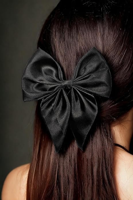 Accessorize Kingdom Silk Satin Hair Bow Clips, Large Vintage Ribbon Design, Hair Accessories for Women and Girls (Multi-1, 6) - Image 2