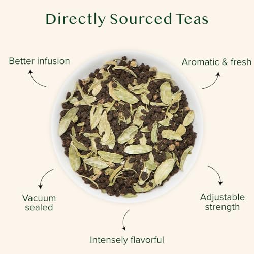 Image of VAHDAM Cardamom Chai Tea Loose Leaf (3.53oz|50+ Cups) Indian Masala Chai