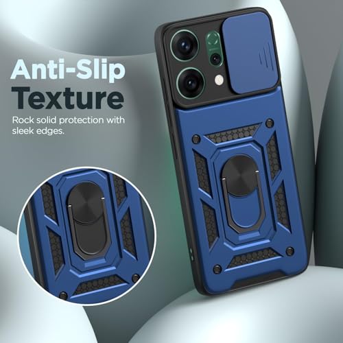 Image of AIBEX Back Cover for Oppo Reno 14 Pro 5G | D10 Tough Armor Case | Sliding Camera Shield | 360 Protection | Kickstand Ring Holder | Military-Grade Shockproof Bumper Case