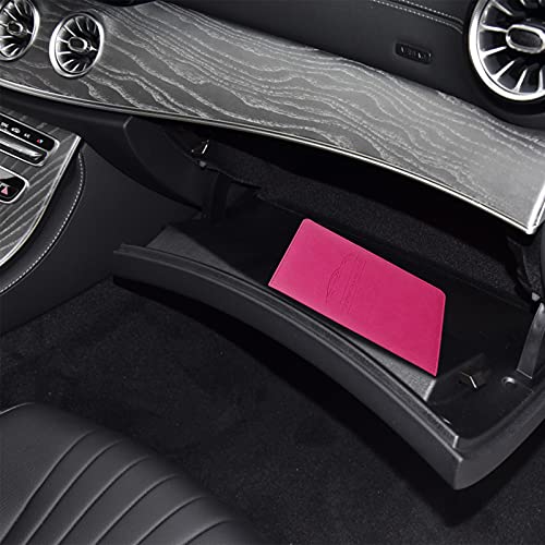 Image of LumiMokki Premium Car Registration & Insurance Card Holder with Magnetic Shut, Vehicle Glove Box Car Organizer - For Documents, Cards, License (Rose red)