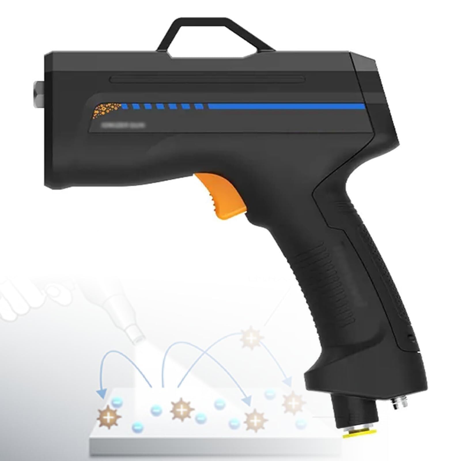 Pistola de aire ionizante de mano con luz de detección, eliminador de estática industrial para una eliminación eficiente del polvo y la electricidad