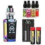 SMOK Species Kit mit TFV Mini V2 Clearomizer 5ml, E-Zigarette im Set mit Riccardo Proteus Akkus, ein passendes C2 Ladegerät sowie 4 verschiedene 10 ml Liquids ohne Nikotin