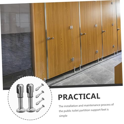 Support de cloison pour toilettes idéal pour fixer les séparations de WC - 5