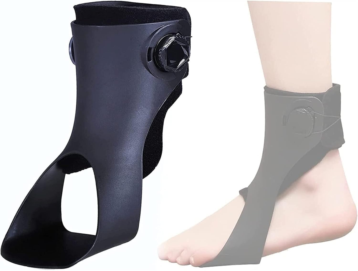 Tutore per Caviglia Drop Orthosis, Stabilizzatore della Caviglia, Tutore di Supporto per Piede Cadente per Emiplegia, Scarpe da Passeggio, Tutore Regolabile per Piede Cad(Destra-S)