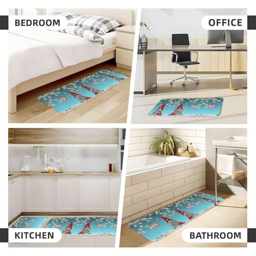 Tapis de cuisine antidérapant nain de Noël lot de 2 imperméable EdWal