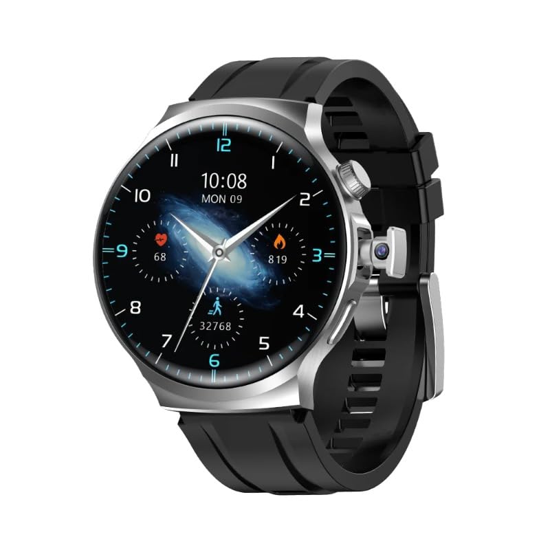 JINSHANGZI Reloj inteligente X16 4G Android de 1.75 pulgadas 720 x 720 con cámara HD de 2000 mAh, GPS, WiFi, 64/128 GB ROM, reloj inteligente 4G tarjeta SIM Netcom completa (cuerpo plateado, 8 GB 128