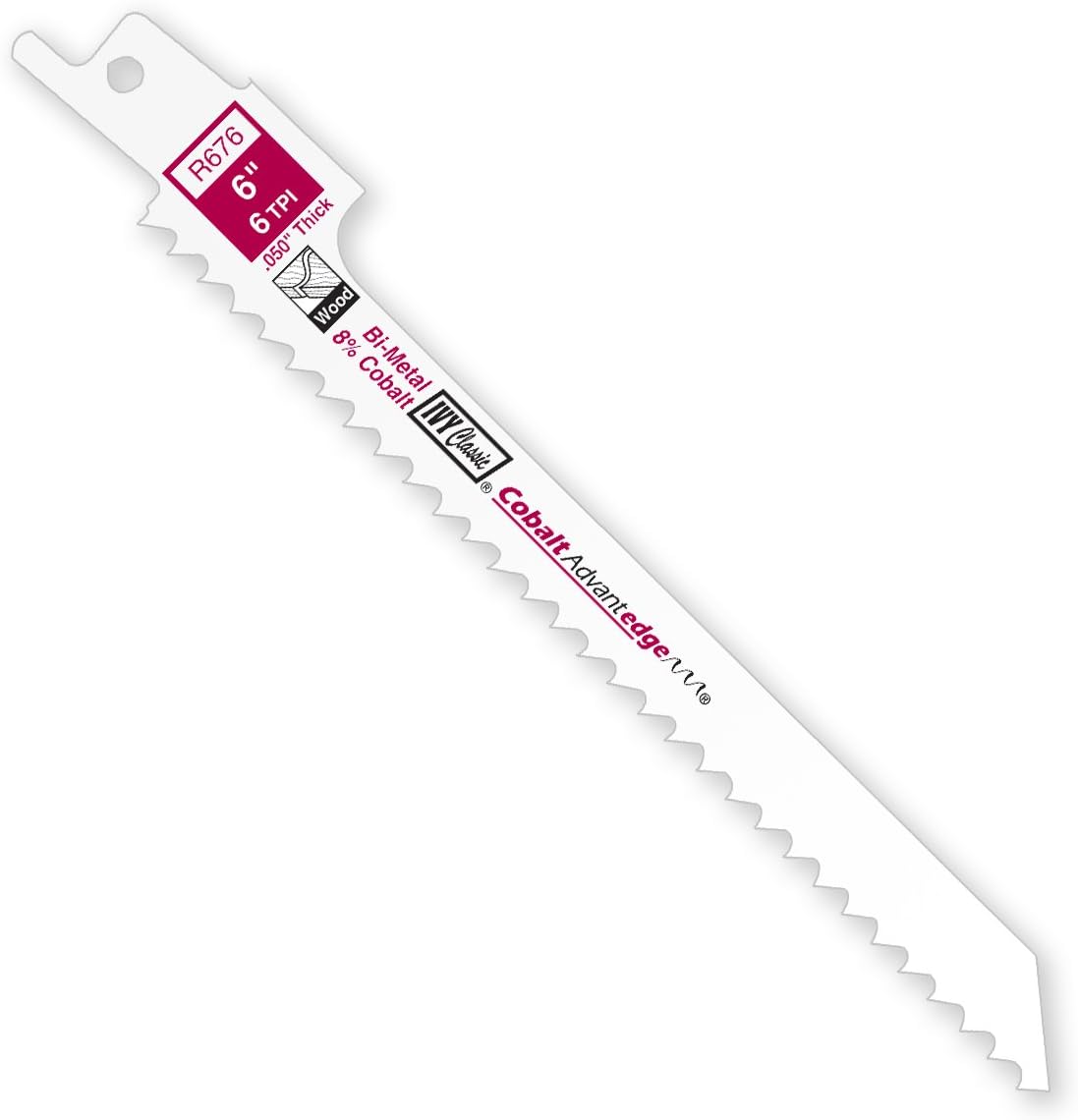 IVY Classic 28321 6 in. 6 TPI Bi-Metal Reciprocating Saw Blade, Cuts Curves in Wood (5-Pack)