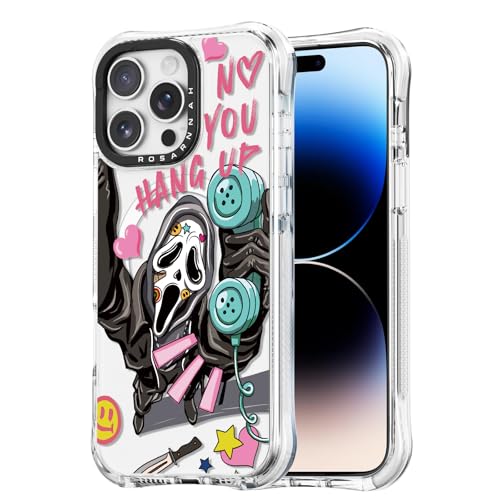 Rosarnnah for iPhone 14 Pro Case Aesthetic Clear, Skeleton