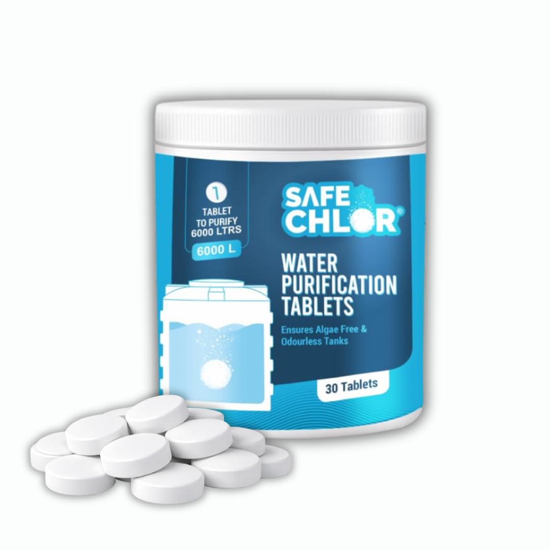 Safe Chlor 6000 L | Chlorine Tablets for Water Sump of 6000 Ltrs, Water Purification Tablets for Underground Water Sump; Kills Bacteria and Prevents Algae; Pack of 30 Tablets for 180000 Ltrs-picture-19