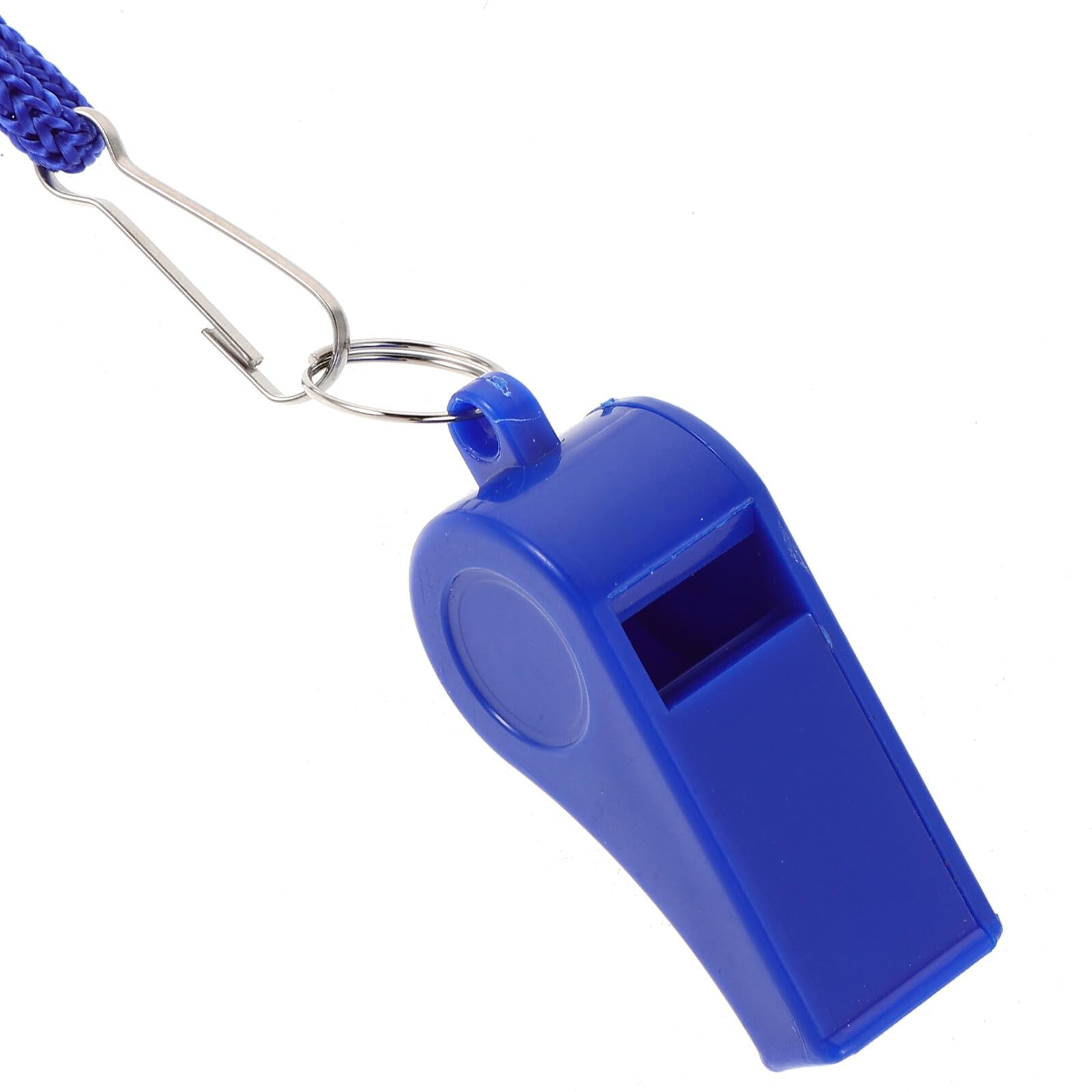 ifundom 36 Pezzi Fischietti Plastica Resistenti con Laccetto Blu Suono Forte per Sicurezza Campeggio Escursionismo Calcio e attività Outdoor