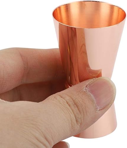 Miniatura 7 de Double Jigger para barmen, taza medidora japonesa de cóctel de 0.5 onzas, 1 onza para bar, hogar, cocina (oro rosa)