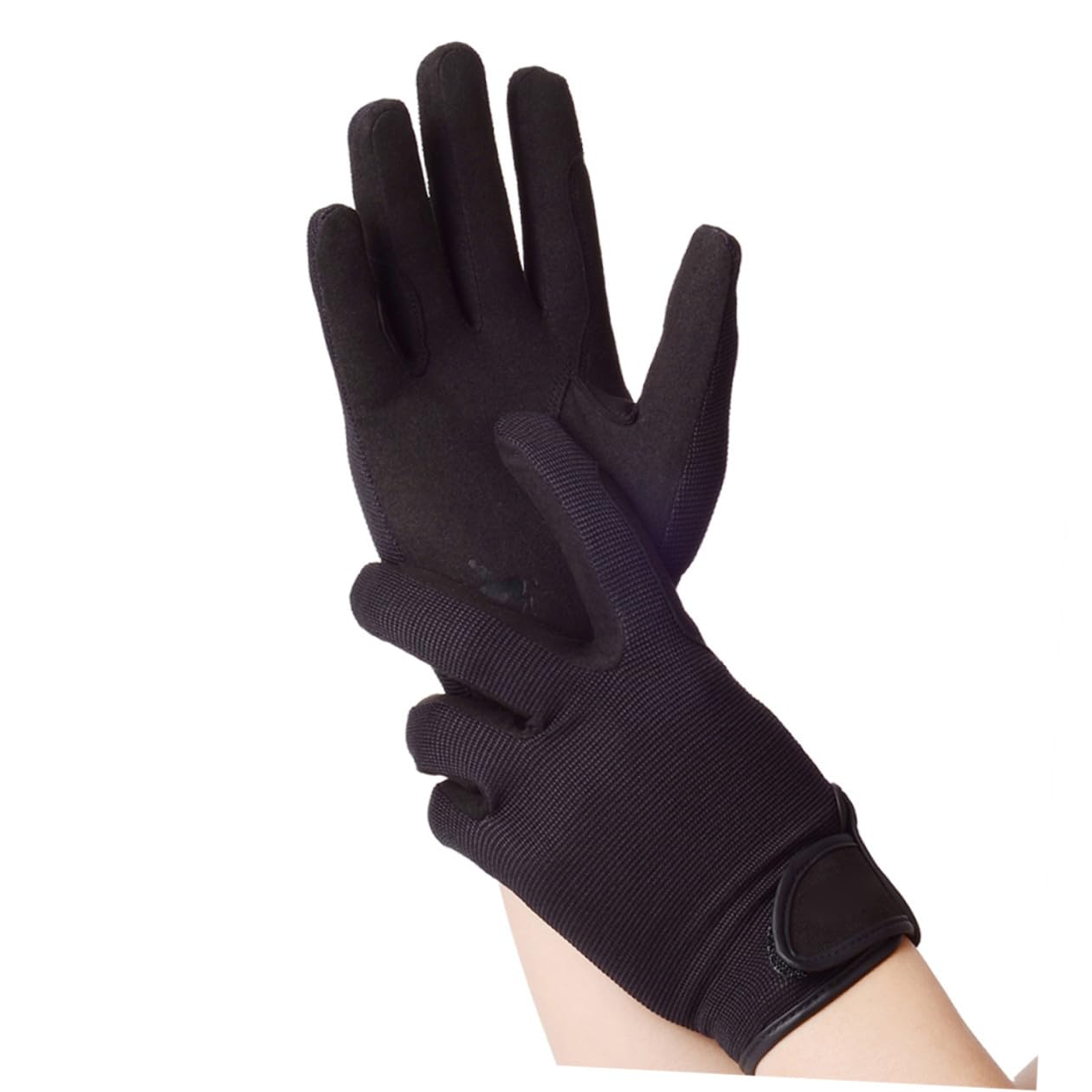 UKCOCO guanti da equitazione guantini palestra adulto addensare i guanti caldi cavallo guanti neri guanti invernali formazione addestramento equestre guanti per l'equitazione Black