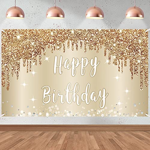 Toile de fond Happy Birthday élégante en tissu pour décoration de fête d'anniversaire chic