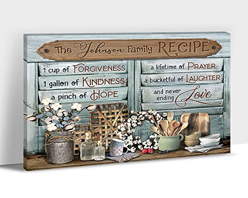 GUTTATY Kitchen Canvas Wall Art - Rustic Farmhouse Kitchen Scene