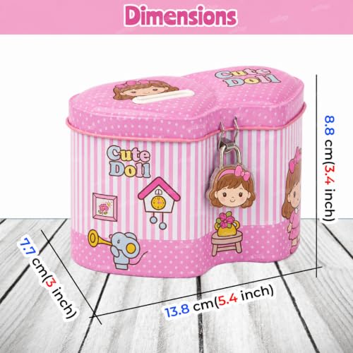 Image of Zest 4 Toyz Money Bank for Kids Metal Piggy Bank with Lock N Key Money Saving Box Gullak Money Box Coin Bank Kids Cash Box Return Gifts (Random Design)