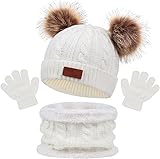 💗[Taille] - Le tissu extensible convient à la plupart des enfants. Le chapeau convient aux enfants ayant un tour de tête compris entre 40 et 50 cm et est facile à ajuster pour s'adapter à toutes les formes de tête. La taille du foulard est de 15*20 cm, ce qui est suffisant pour couvrir le visage. La taille des gants est de 13,5*15 cm, ce qui est épais et chaud, protégeant efficacement les mains délicates du bébé.