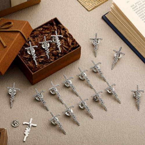 Christian Faith Cross Pin Jesus Brooch for Women Men Bulk Enamel Lapel Blessed Pin Badge Religious Gift2