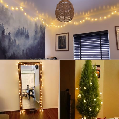 Lepro LE Fairy Lights Battery Powered, 5m 50 LED Warm White Globe String Lights, Camping Fairy Lights for Tents with Remote and Timer, Suit for Indoor Outdoor, Bedroom, Camping, Party, Christmas - Image 6