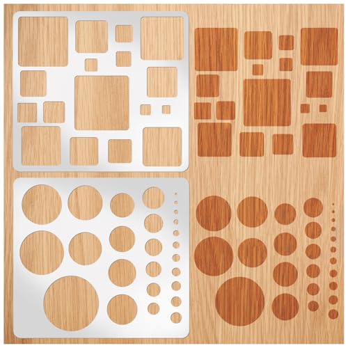 Metal Square Circle Stencils, Round Tracers Drawing Template for ...