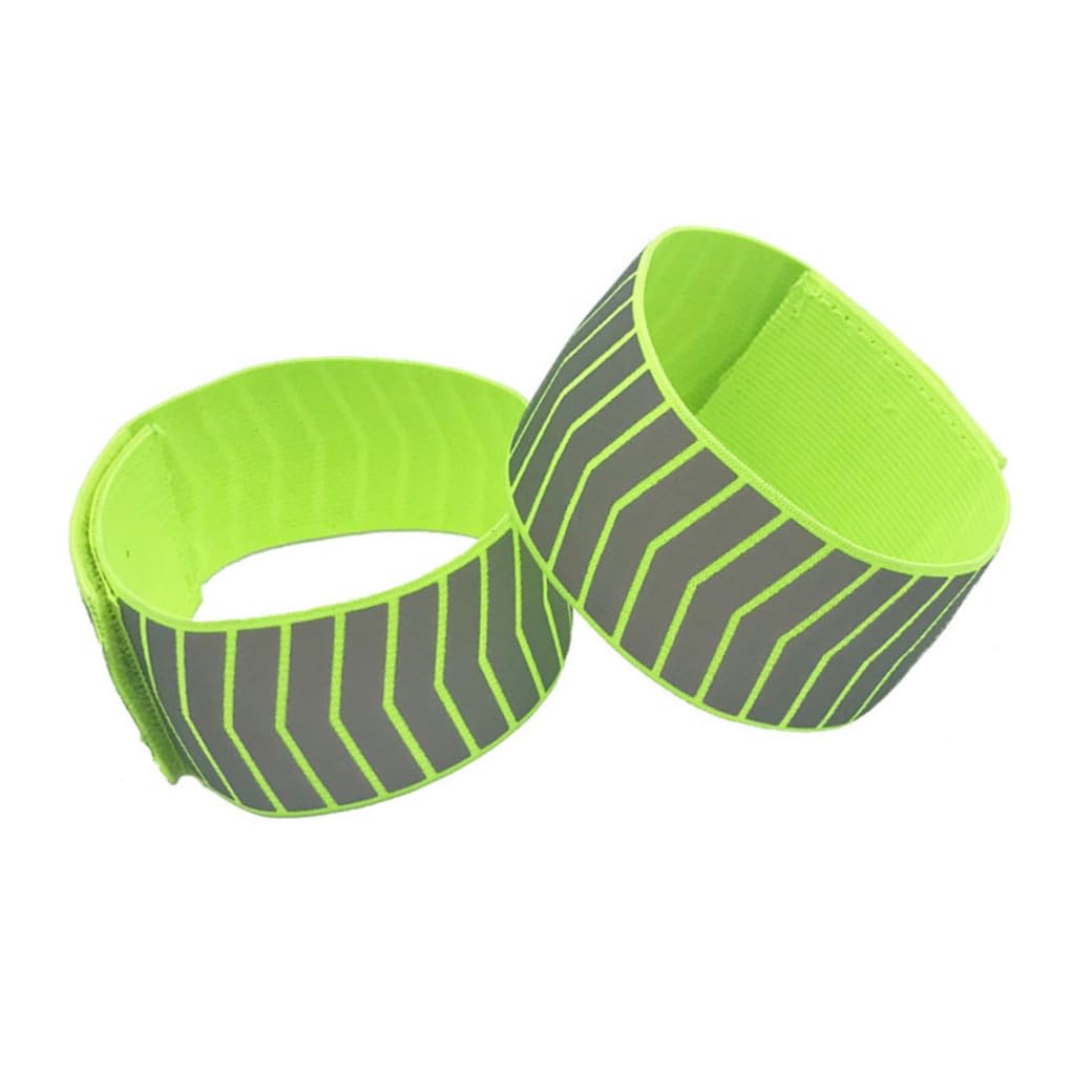 Toyvian Bracciale Riflettente visibilità Sport Gruppo Musicale Uomini Notte Fascia di Sicurezza Riflettori Bracciali Polso Bracciale Fluorescente Bande Green
