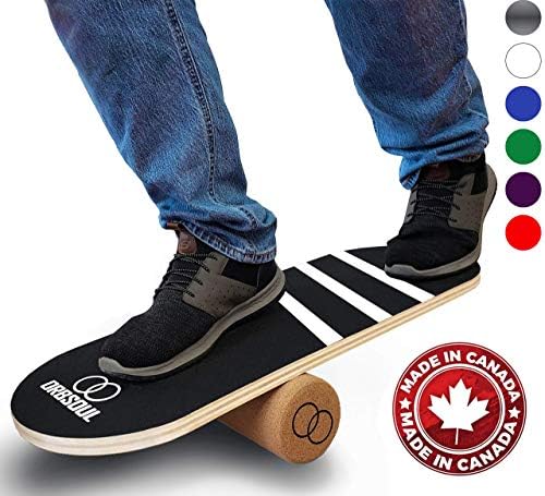 Orbsoul Balance Board Trainer - Premium Canadian Maple Deck & 100% All-Natural Cork Roller