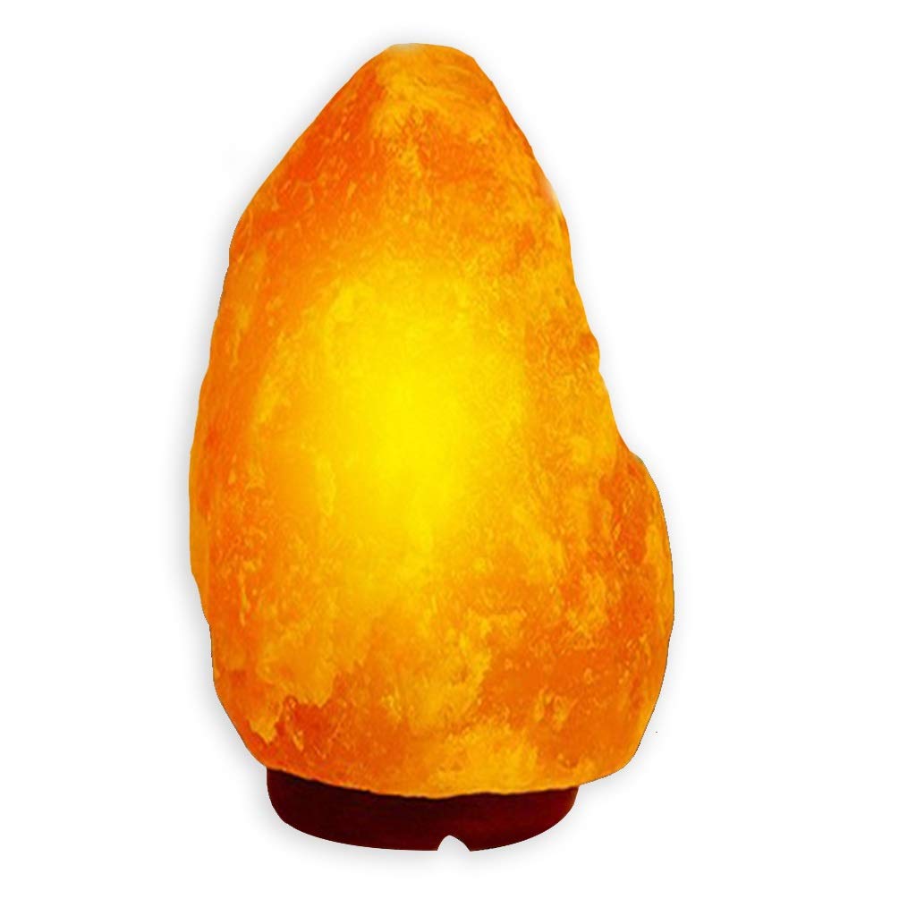 Night Lights Himalayan crystal salt lamp Negative ion air purification lamp Bedroom bedside night light Romantic gift Decorative Lighting (Color : Orange, Size : 5~7kg)