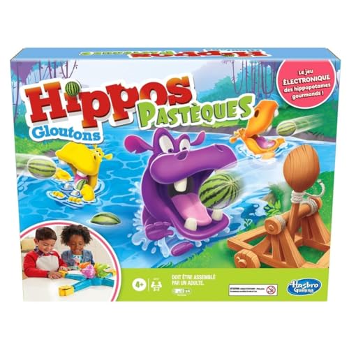 Hippos gloutons Pastèques, Jeu pour Enfants, à partir de 4 Ans, Jeu électronique préscolaire pour 2 à 4 Joueurs