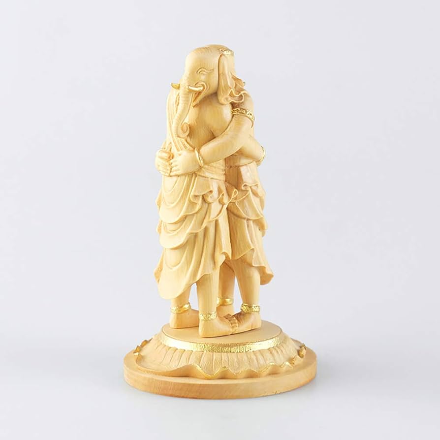 歓喜天　木彫　仏像　新品 楽天市場】【8cm高】歓喜天 木彫り 仏像 置物 仕様：無垢 / 素材