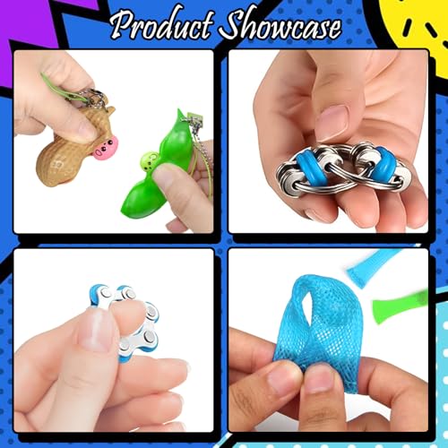 12 Stück Fidget Toys Adhs Spielzeug, Skills Borderline,Anti Stress Spielzeug Set,Fingerspielzeug,Fidget Spinner Toy Antistress für Kinder Erwachsene,Anti Angst Geschenke