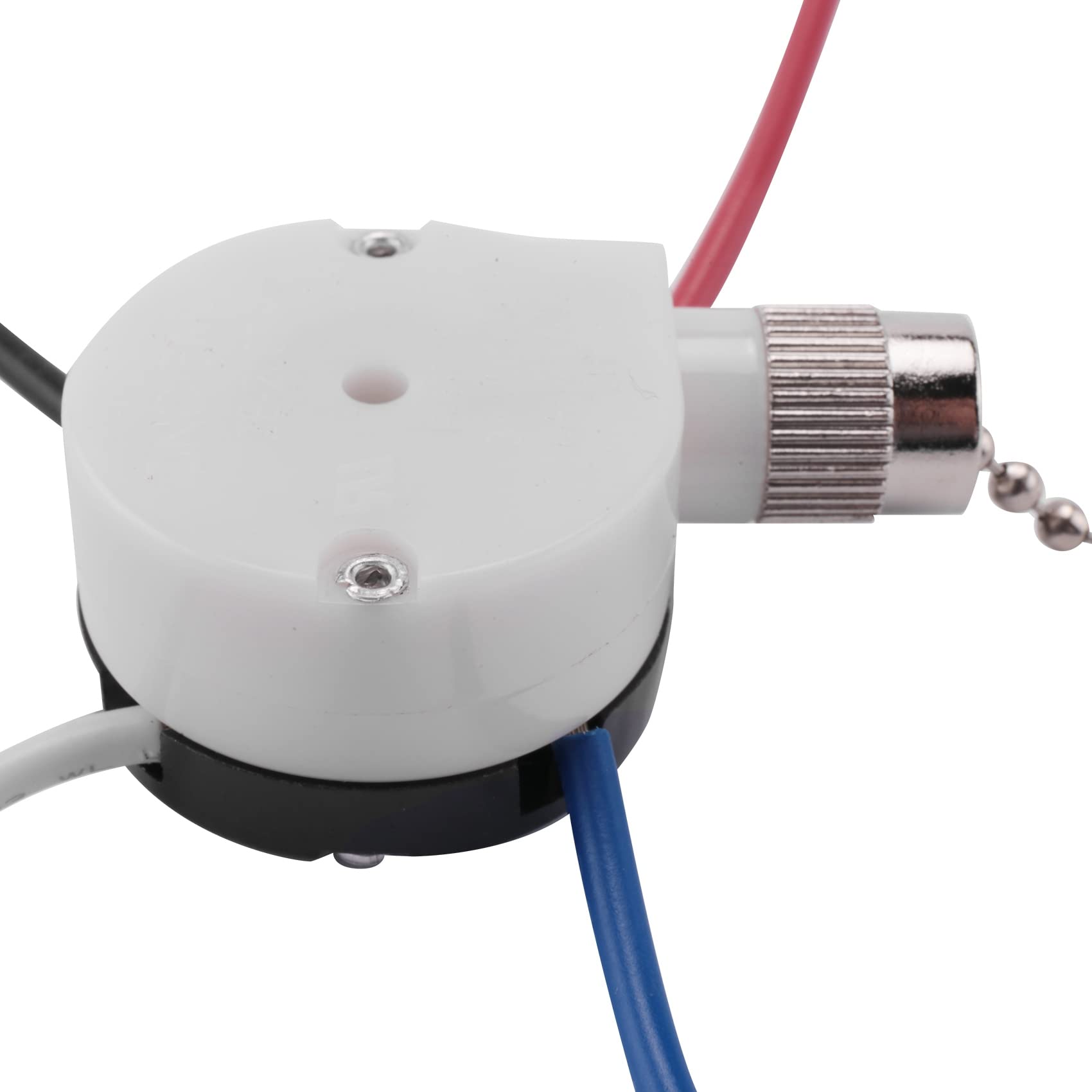 Lampe ersetzen, Deckenventilator-Zugschalter ZE-208S, 3 Geschwindigkeiten, 4 Drähte, Silberweiß, 6 A, 125 VAC, 3 A, 250 VAC