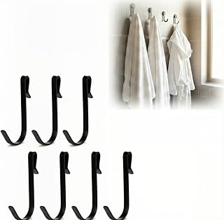 J-Shaped Clip-on Hooks, Black Metal Wire Rack Hanging Hooks for Kitchen Sink Grid, Wire Shelving, Grid Wall Panels, 20 Pack