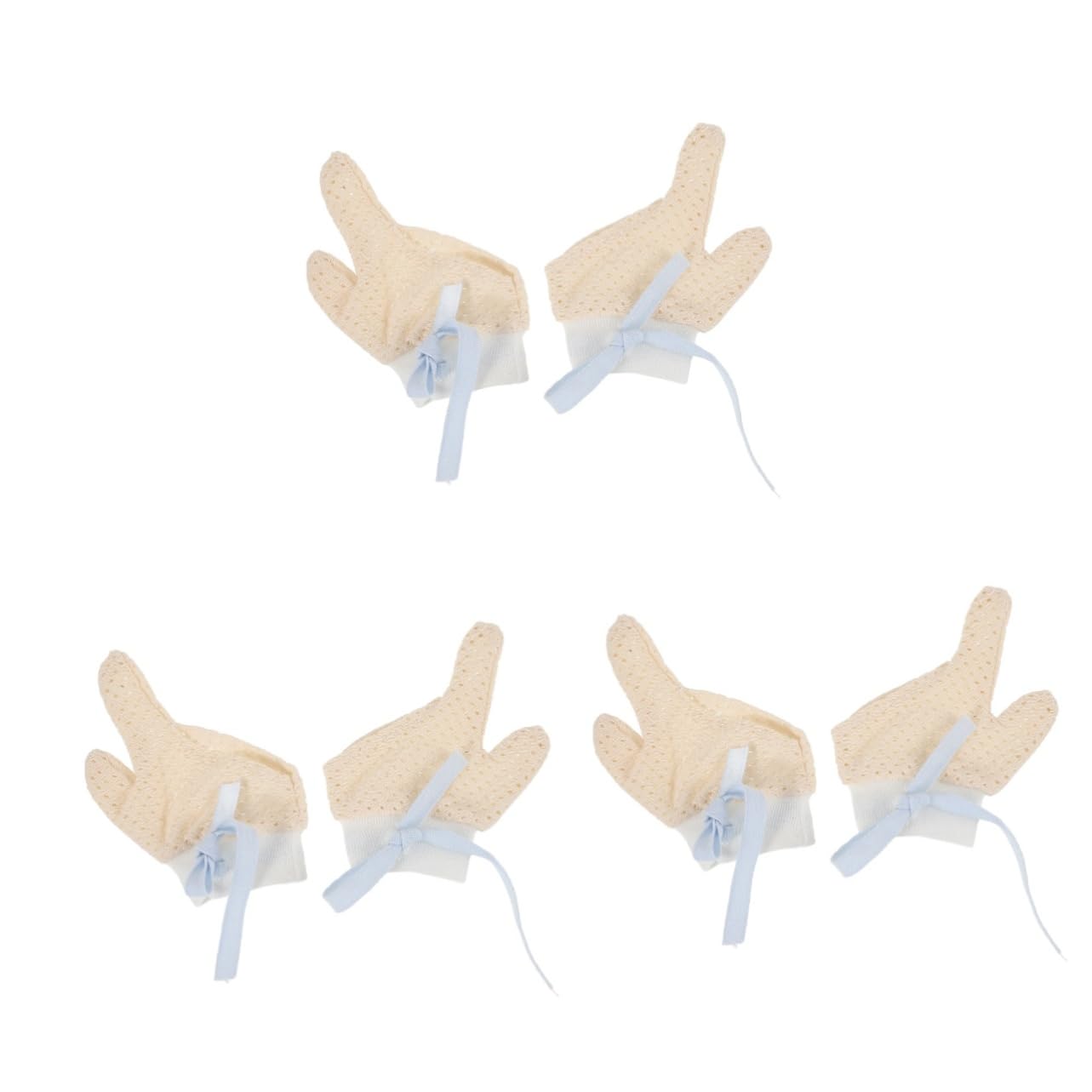HEMOTON 3 Pairs Gel Finger Protectors Sucking Gloves for Boys and Girls Soft Mittens Stop Sucking Scratching Comfortable for Infants Toddlers Easy to Clean