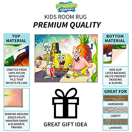 Franco Kids Room Non Slip Area Rug, 69 In X 52 In, Spongebob Squarepants #TOP3