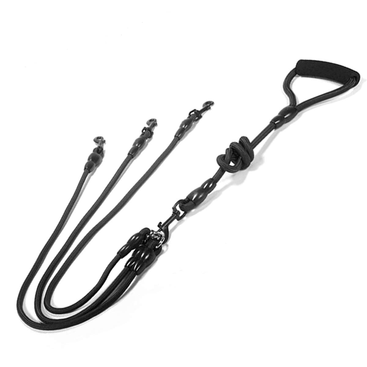 Correa de Perro para 2/3/ 4 Perros Acopladores para Caminar para Mascotas Cable Trenzado de Nylon Cable Ajustable Acoplador sin Enredos Correa de Perro