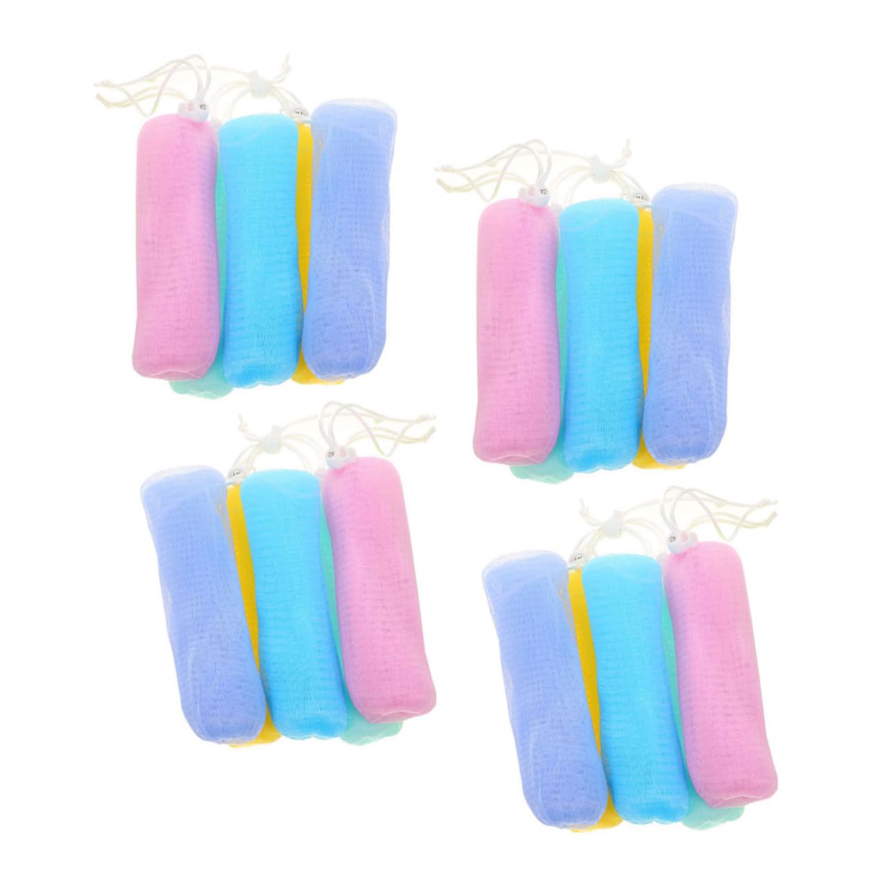 LIFKOME 20pcs Soap Foaming Nets Exfoliating Mesh Pouches for Facial Cleansing Manual Soap Bags for Bath Shower Multi Bar Storage