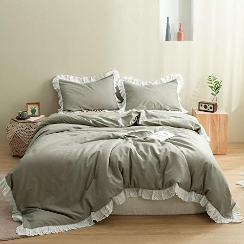 Simple&Opulence Linen Duvet Cover Double,Natural Linen Cotton Duvet Cover with Pillowcase,Duble Size Bedding Set,Soft Warm Breathable Bed Quilt Cover with Button Closure,200x200cm,Pumpkin