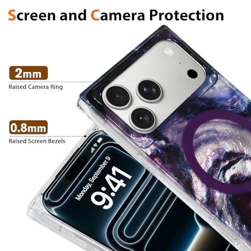 Protection iPhone 17 Pro antichoc rectangulaire brume violette esthétique SOKAD - 4