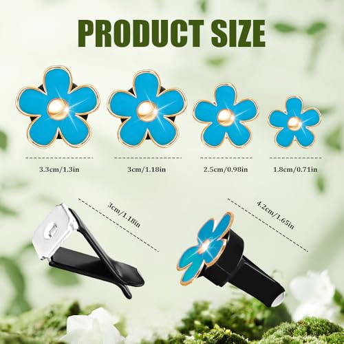 Image of 8PCS Daisy Flower Air Vent Clip Accessories, Air Conditioning Outlet Clip, Car Air Freshener Dashboard Accessories Charm, Auto Decorations Interior Universal Car Fresheners for Women