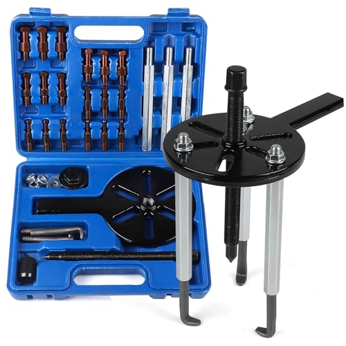 MIGUBIGU 21 en 1 Extracteur Roulement Interieur, Arrache Moyeu 3 Griffes, Outil de Démontage Roulement avec 6 Tailles de Pince, pour Le Démontage des Roulements de Voitures, de Machines et de Moteurs