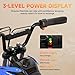 isinwheel A12 Electric Dirt Bike for Kids, 36V 350W Electric Motorcycle for Kids Ages 3-10, Up to 15.5MPH & 14 Miles Long-Range, 3-Speed Modes, LED Lights, Dual Shock Absorption