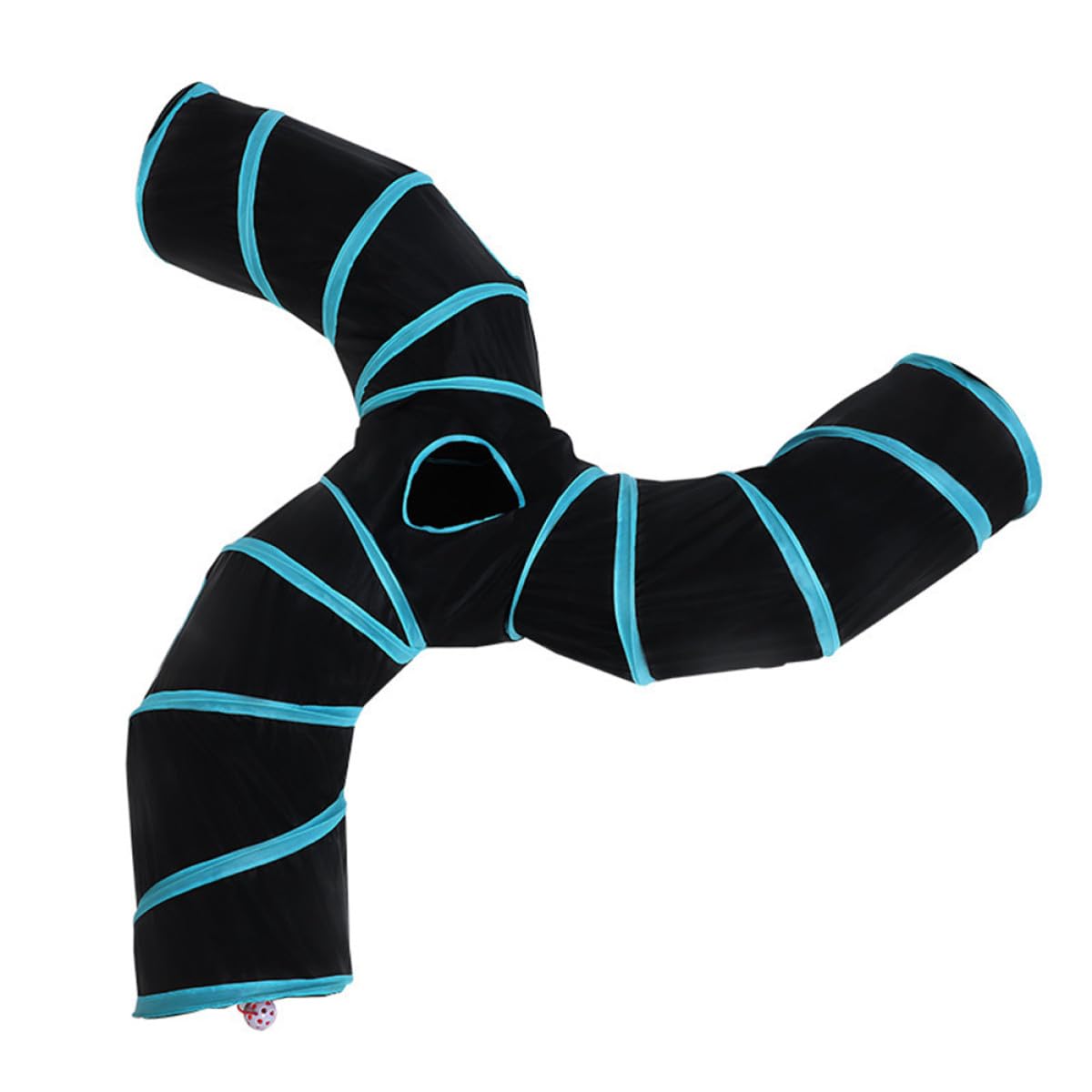 Toddmomy Túnel para Gatos Plegable de Poliéster Diseño en Forma de S y Tres Túneles para Juego Divertido y Portátil de Mascotas