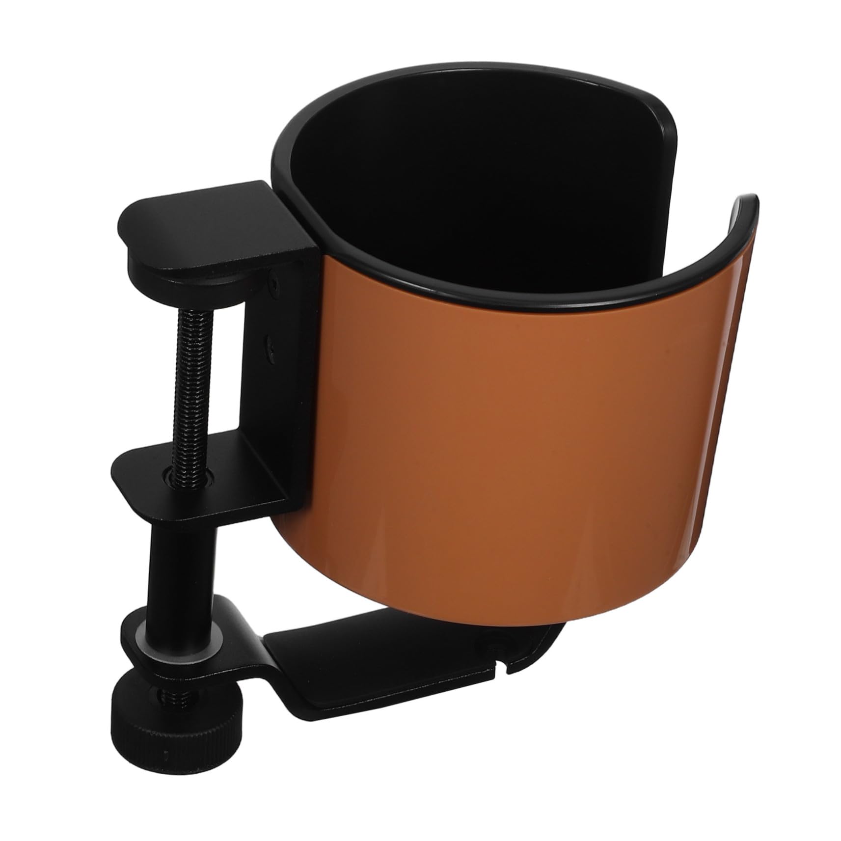 Portavasos Lateral del Escritorio de Aleación de Aluminio y Abs | Abrazadera Segura, Soporte Giratorio para Auriculares, Uso en Oficina y Gaming