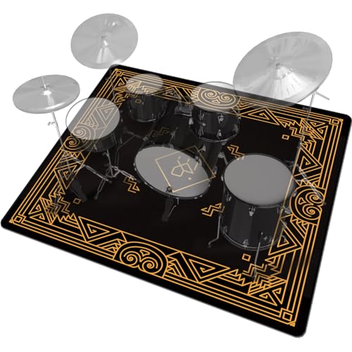 Xuzrdaa Drum Rug Drum Mat Drum Carpet with Non-Slip Grip Bottom, Soundproof Rug Pads for Jazz Drum Electric Drum Set Bass Drum Set, Ideal Gift for Drummers Drum Accessories(Drum Rug 02,6'x 6'6