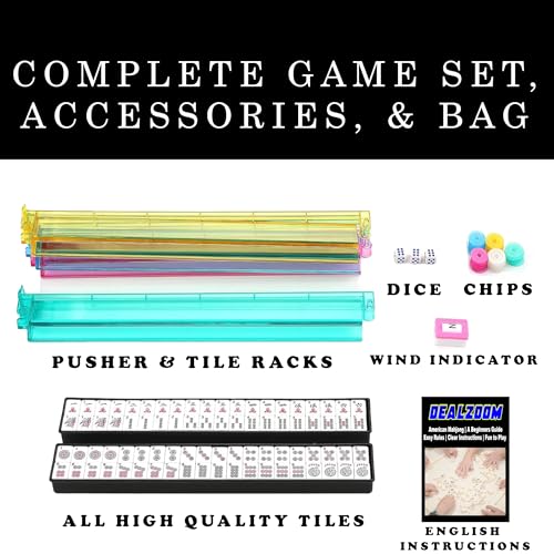 Set Completo de Mahjong Americano con Estera y Accesorios miniatura 2