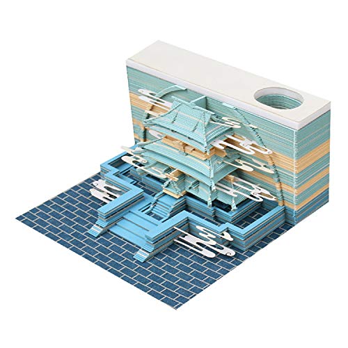Bloc-notes d'art 3D papier mémo créatif architecture nuages